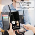 RFID Blocking Card Holder Leather Flip Case For Google Pixel by The Case Factory
