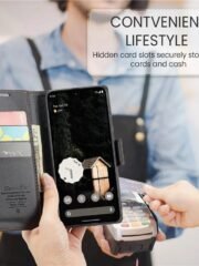 RFID Blocking Card Holder Leather Flip Case For Google Pixel by The Case Factory