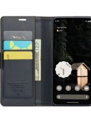 RFID Blocking Card Holder Leather Flip Case For Google Pixel by The Case Factory