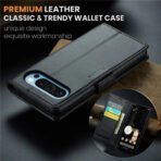 RFID Blocking Card Holder Leather Flip Case For Google Pixel by The Case Factory
