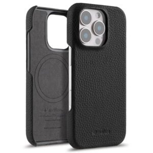Melkco Bovine Cowhide Leather Case For iPhone 16 Series | MagSafe® Compatible Black by The Case Factory