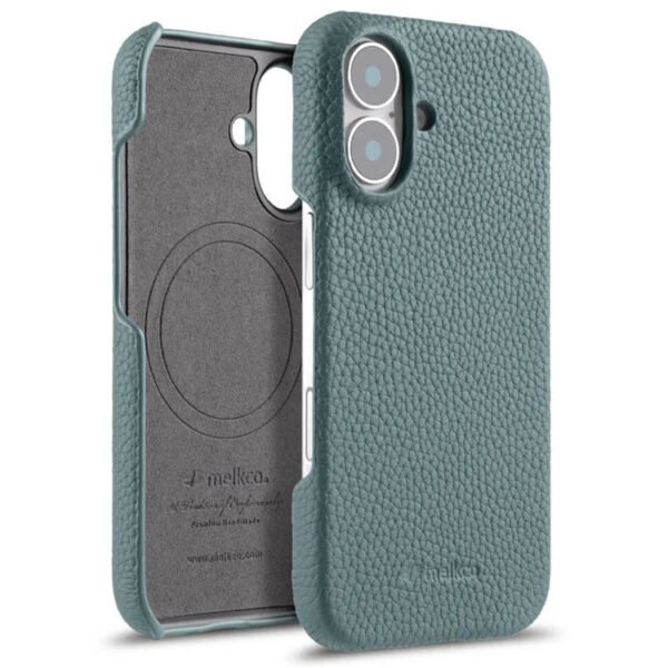 Melkco Bovine Cowhide Leather Case For iPhone 16 Series | MagSafe® Compatible Blue by The Case Factory