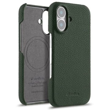 Melkco Bovine Cowhide Leather Case For iPhone 16 Series | MagSafe® Compatible Dark Green by The Case Factory