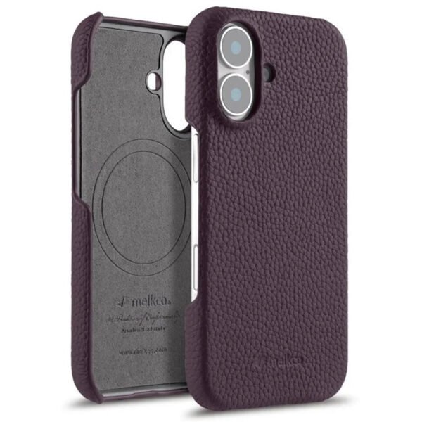 Melkco Bovine Cowhide Leather Case For iPhone 16 Series | MagSafe® Compatible Purple by The Case Factory