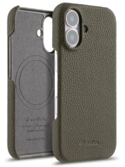 Melkco Bovine Cowhide Leather Case For iPhone 16 Series | MagSafe® Compatible Gray by The Case Factory