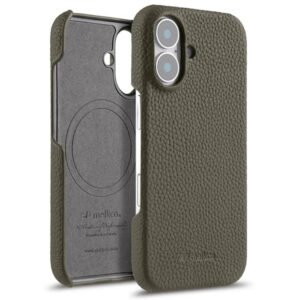 Melkco Bovine Cowhide Leather Case For iPhone 16 Series | MagSafeĀ® Compatible Gray by The Case Factory