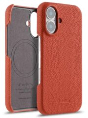 Melkco Bovine Cowhide Leather Case For iPhone 16 Series | MagSafe® Compatible Orange by The Case Factory
