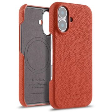 Melkco Bovine Cowhide Leather Case For iPhone 16 Series | MagSafe® Compatible Orange by The Case Factory