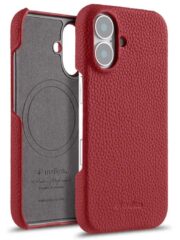 Melkco Bovine Cowhide Leather Case For iPhone 16 Series | MagSafe® Compatible Red by The Case Factory