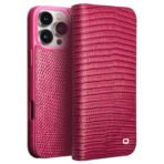 Premium Crocodile Pattern Cowhide Leather Wallet Flip iPhone Case (Pink) Pink by The Case Factory