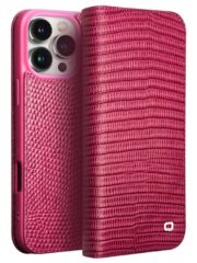 Premium Crocodile Pattern Cowhide Leather Wallet Flip iPhone Case (Pink) Pink by The Case Factory