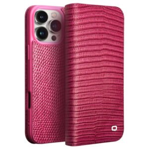 Premium Crocodile Pattern Cowhide Leather Wallet Flip iPhone Case (Pink) Pink by The Case Factory
