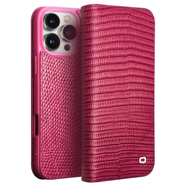 Premium Crocodile Pattern Cowhide Leather Wallet Flip iPhone Case (Pink) Pink by The Case Factory