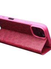 Premium Crocodile Pattern Cowhide Leather Wallet Flip iPhone Case (Pink) by The Case Factory