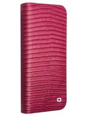 Premium Crocodile Pattern Cowhide Leather Wallet Flip iPhone Case (Pink) by The Case Factory