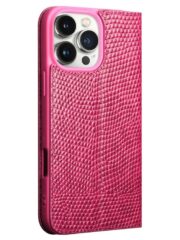 Premium Crocodile Pattern Cowhide Leather Wallet Flip iPhone Case (Pink) by The Case Factory