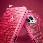 Premium Crocodile Pattern Cowhide Leather Wallet Flip iPhone Case (Pink) by The Case Factory