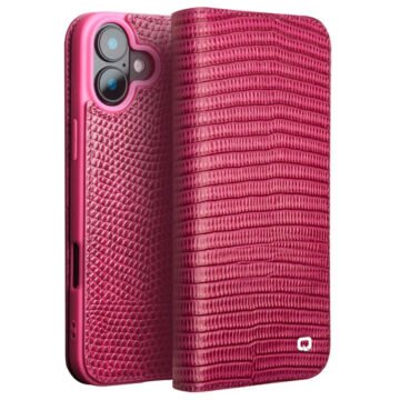 Premium Crocodile Pattern Cowhide Leather Wallet Flip iPhone Case (Pink) by The Case Factory