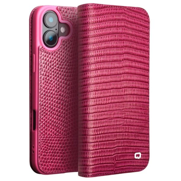 Premium Crocodile Pattern Cowhide Leather Wallet Flip iPhone Case (Pink) by The Case Factory