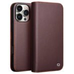 Premium Cowhide Leather Wallet Flip iPhone Case Matte Brown by The Case Factory