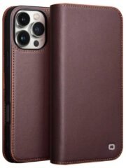 Premium Cowhide Leather Wallet Flip iPhone Case Matte Brown by The Case Factory