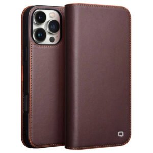 Premium Cowhide Leather Wallet Flip iPhone Case Matte Brown by The Case Factory