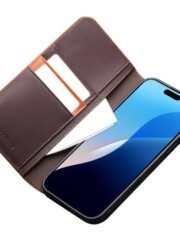 Premium Cowhide Leather Wallet Flip iPhone Case by The Case Factory