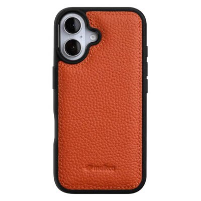 Melkco Back-Wrap Bovine Leather iPhone Case Orange by The Case Factory