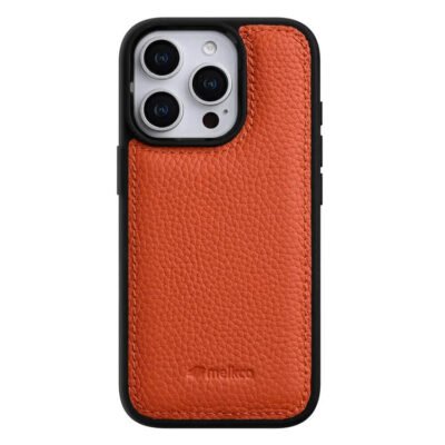 Melkco Back-Wrap Bovine Leather iPhone Case Orange by The Case Factory