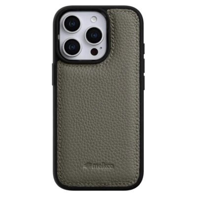 Melkco Back-Wrap Bovine Leather iPhone Case Gray by The Case Factory