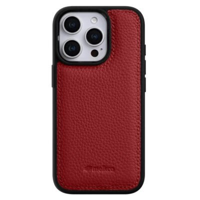 Melkco Back-Wrap Bovine Leather iPhone Case Red by The Case Factory