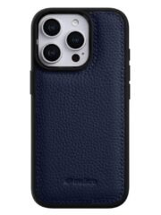 Melkco Back-Wrap Bovine Leather iPhone Case Dark Blue by The Case Factory