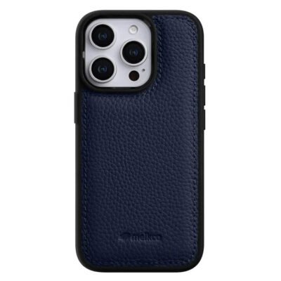 Melkco Back-Wrap Bovine Leather iPhone Case Dark Blue by The Case Factory