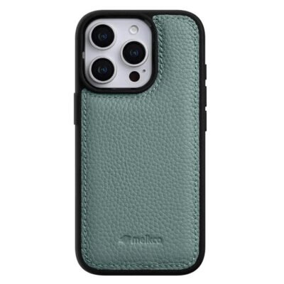 Melkco Back-Wrap Bovine Leather iPhone Case Linen Blue by The Case Factory