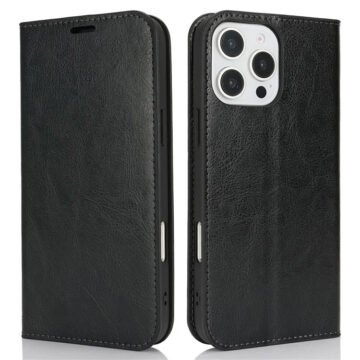 Crazy Horse Texture Leather Wallet iPhone Case Black by The Case Factory