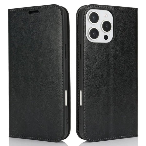 Crazy Horse Texture Leather Wallet iPhone Case Black by The Case Factory