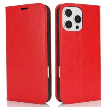 Crazy Horse Texture Leather Wallet iPhone Case Red by The Case Factory