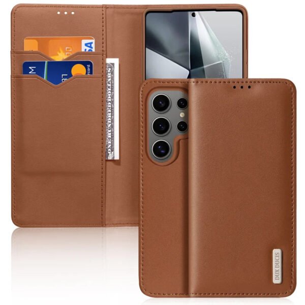 Leather Wallet Case for Samsung Galaxy S25 Ultra | RFID Blocking, Flip Stand Cover Red For S25 Ultra by The Case Factory