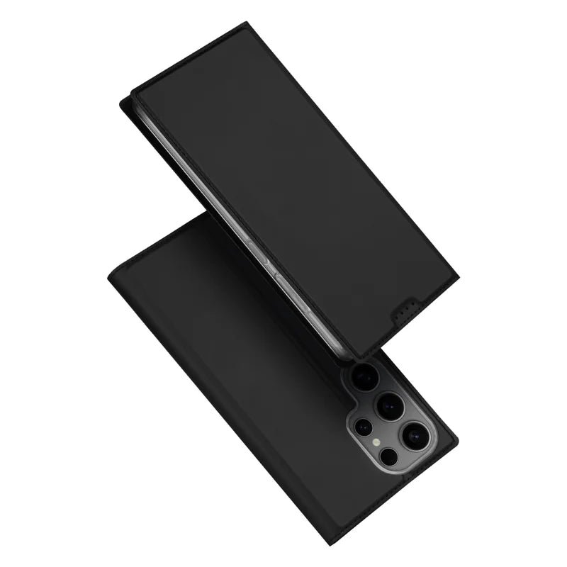 Leather Flip Case for Samsung Galaxy S25 Ultra | With Card Holder Black For S25 Ultra by The Case Factory