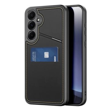 Leather Card Slots Samsung Galaxy S25 S24 Series Case | RFID Blocking & Kickstand Black by The Case Factory