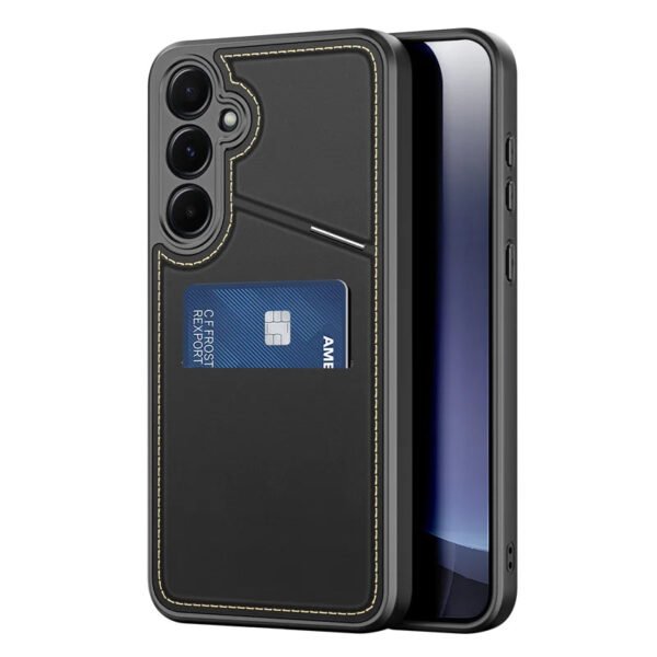 Leather Card Slots Samsung Galaxy S25 S24 Series Case | RFID Blocking & Kickstand Black by The Case Factory