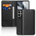 Leather Wallet Case for Samsung Galaxy S25 Ultra | RFID Blocking, Flip Stand Cover Black For S25 Ultra by The Case Factory