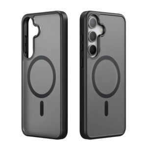 Magnetic Matte Silicone Case for Samsung Galaxy S25+ Black S25+ by The Case Factory