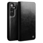 Premium Genuine Leather Wallet Case For Samsung Galaxy S25+ Flip Cover Black S25+ by The Case Factory