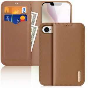 Leather RFID Blocking Wallet iPhone Case Brown For iPhone 16e by The Case Factory