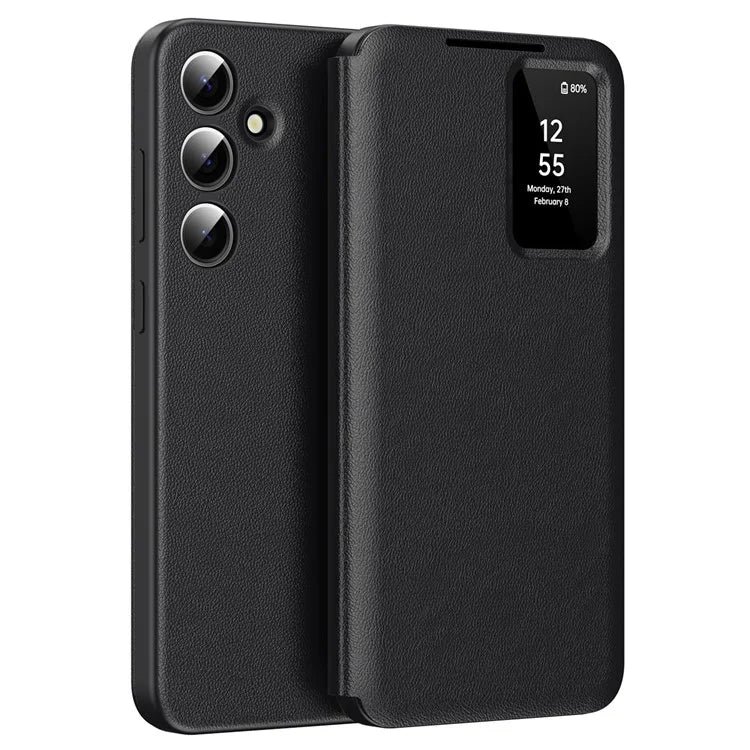 Premium Leather Flip Case For Samsung Galaxy S Series | With Smart Window & Card Slot by The Case Factory