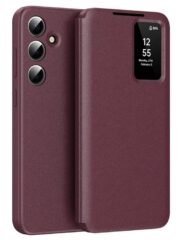 Premium Leather Flip Case For Samsung Galaxy S Series | With Smart Window & Card Slot by The Case Factory