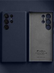 Melkco Bovine Leather Case For Samsung Galaxy S24 Ultra Dark Blue For S24 Ultra by The Case Factory