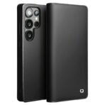 Premium Genuine Leather Wallet Case For Samsung Galaxy S22-S25 Flip Cover Matte Black by The Case Factory