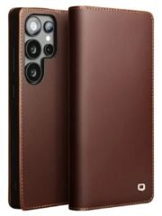 Premium Genuine Leather Wallet Case For Samsung Galaxy S22-S25 Flip Cover Matte Brown by The Case Factory